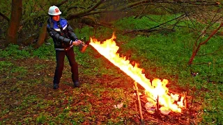 ✅На что способен ОГНЕМЁТ из паяльной ЛАМПЫ 💥🔥Прокачал бензиновую горелку и получил ПИСТОЛЕТ ОГНЕМЁТ