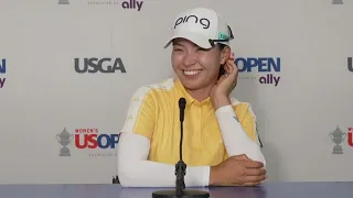 Hinako Shibuno Sunday Flash Interview 2024 79th Womens US Open © USGA