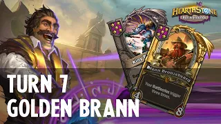 TURN 7 GOLDEN BRANN | Hearthstone Battlegrounds (19.4)