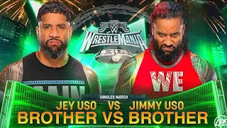 WWE 2K24 _ JEY USO VS JIMMY USO BROTHER VS BROTHER WRESTLEMANIA 40 #wwe2k24 #gameplay