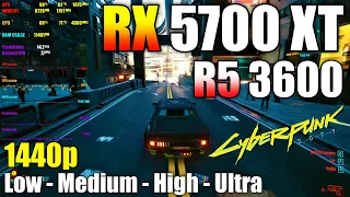 CyberPunk 2077 | RX 5700 XT and Ryzen 5 3600 | 1440p PC Gameplay Test | Low - Medium - High - Ultra