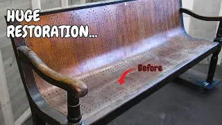 Disgustingly Filthy Bentwood Bench Restoration