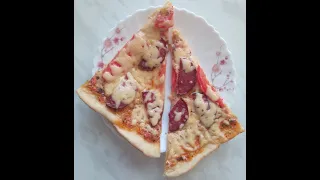 Пицца, Обалденный Домашний Рецепт I Pizza with Bacon, English Subtitles