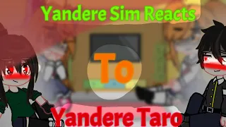 Yandere simulator reacts to yandere Taro | Gacha club | Short | Cringe