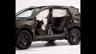 IIHS - 2013 Toyota RAV4 side crash test / GOOD EVALUATION /