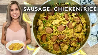 EASY ONE POT SAUSAGE, CHICKEN AND RICE | Easy One Pot Dinner