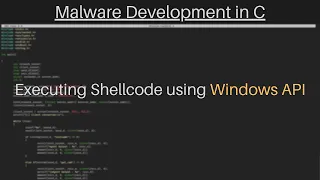 Malware Development in C | Executing Shellcode using WinAPI