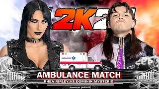 WWE 2K24 | Rhea Ripley Vs Dominik Mysterio - Ambulance Match