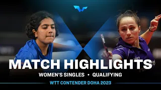 Swastika Ghosh vs Irina Ciobanu | WS Qual | WTT Contender Doha 2023