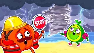 Play Safe At The Beach 🏖️ It's Dangerous || Funny Stories for Kids by Pit & Penny 🥑