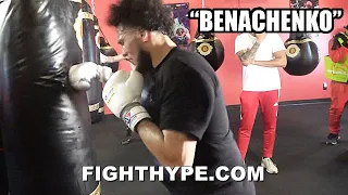 DAVID BENAVIDEZ NEW LOMACHENKO MOVES; PUNISHES HEAVY BAG FROM ALL ANGLES LIKE IT'S CALEB PLANT