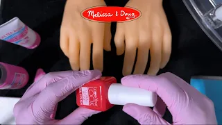 ASMR | Unboxing / Nail Appointment, relaxing  (Melissa and Doug Nail Toy, no talking)