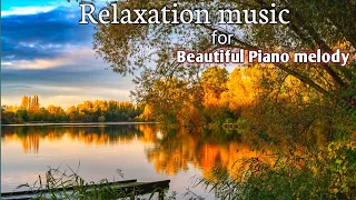Relaxing music waterfalls and Birds|beautiful piano music for stress relief #relaxtion#relaxcalming