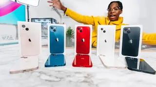 iPhone 13 All Color Comparison - Pink, Blue, Red, Starlight, Midnight!