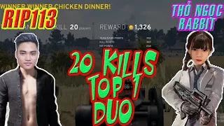 DUAL vs Gái | Rip Thể Hiện Gánh Team 20 KILL | Rip113 PUBG