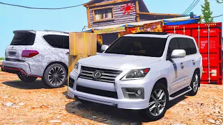 РЕАЛЬНЫЕ ПАЦАНЫ В GTA 5 - ЗАСТРЯЛ В ГРЯЗИ НА LEXUS LX570! ПОПАЛИ ПОД ДОЖДЬ ПОСЛЕ ДЕЛА! 🌊ВОТЕР