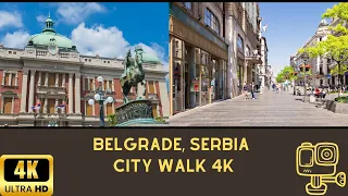 Belgrade, Serbia City Walk 4K,Beautiful View at the End- Republic Square Belgrad Şehir Turu