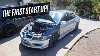 Rebuilding My Broken Evo 8 | Ep. 2 Complete and The First Start Up!