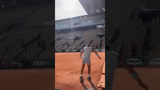 Rafa Nadal demonstrates his skill and hits Alex Zverev with the ball😅 #tennis #shorts #nadal #zverev