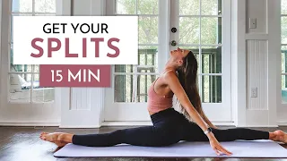 Daily Splits Yoga Practice to get your splits in 15 Min | Yoga with Kate Amber