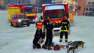 [GTA5] GROS ACCIDENTS SUR LA PLAGE | SAPEURS-POMPIERS | SDIS77