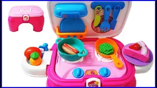 Toy Kitchen Play Set ! Velcro Vegetables Toys For Children Mickey Donald Little Pony Angry Bird