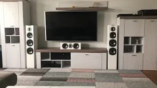 Quadral Chromium Style 8 with Base 1 in Dolby Atmos Room