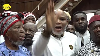 WATCH FULL VIDEO! I Can’t Be Tried In Nigerian Court-Kanu Fumes As Court Dismisses Bail Application