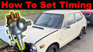 How to Set Timing on a First Generation Honda Civic - 1979 Civic 1200 non CVCC