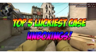 CSGO | Top 5 Luckiest Case Unboxings Ever!!! 3 knives in a row???