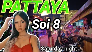 🔴 Pattaya Beach Road  Soi 8 Saturday Night 4K Thailand 🇹🇭