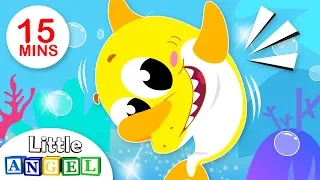 Aprenda a fazer o Dab com o Bebê Tubarão! (Baby Shark) | + Vídeos Infantis | Little Angel