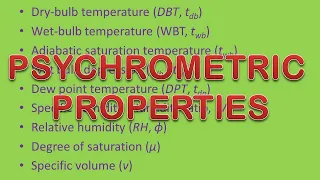 Psychrometric Properties | Air- Conditioning: An Introduction | Part 1