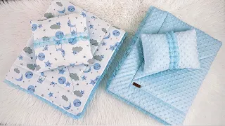 Baby Chickpea Quilt Making | Blue Quilt Set 🌊
