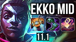 EKKO vs SYLAS (MID) | 13/1/11, 2.7M mastery, 1300+ games, Legendary | NA Master | v11.1