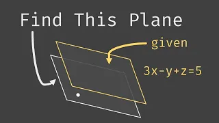Equation of a Plane Parallel to a Given Plane and Containing a Point