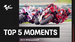 Top 5 MotoGP™ Moments 👹 | 2023 #MalaysianGP