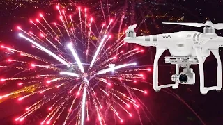 Phantom 3 Drone Inside Fireworks - July 4th, 2015