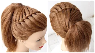 EASY How To: Twisted Headband Braid with Ponytail for Short, Medium, or Long Hair