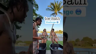 Ice Bath Challenge With @doubledosetwins #twins #icebath #shorts