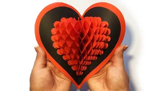 Valentine's Day 3D Card Idea 💘 3Д ВАЛЕНТИНКА на День Влюбленных (14 февраля) из бумаги СВОИМИ РУКАМИ