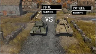 Panther Vs T34 85 (Warthunder Comparision)
