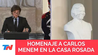 Milei en el homenaje a Carlos Menem en Casa Rosada: "Fue el mejor presidente de los últimos 40 años"