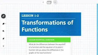 Transformations of Functions (Lesson 1-2)