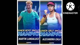 Alexandra Eala & Martin Landaluce wins US Open 2022 Junior Title | Alexandra Eala | Martin Landaluce