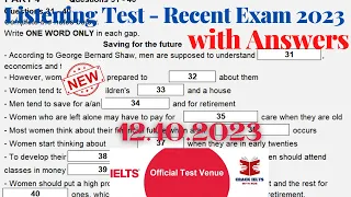 IELTS Listening Actual Test 2023 with Answers | 12.10.2023