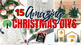 15 AMAZING CHRISTMAS DIY's | Dollar Tree Christmas DIYs | Farmhouse Christmas Decor DIY's