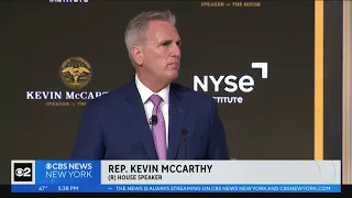 House Speaker Kevin McCarthy addresses debt ceiling at New York Stock Exchange