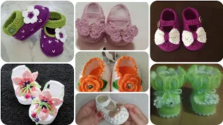 TOP NEWEST VERSION OF MOST  POPULAR EASY TRANDy CROCHET PATTERNS  BABAY  GIRLS SHOES DESIGNES  ID..