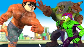 Avengers Baby Nick transform Giant Hulk vs Team Zombie Protect Family - Scary Teacher 3D Animation